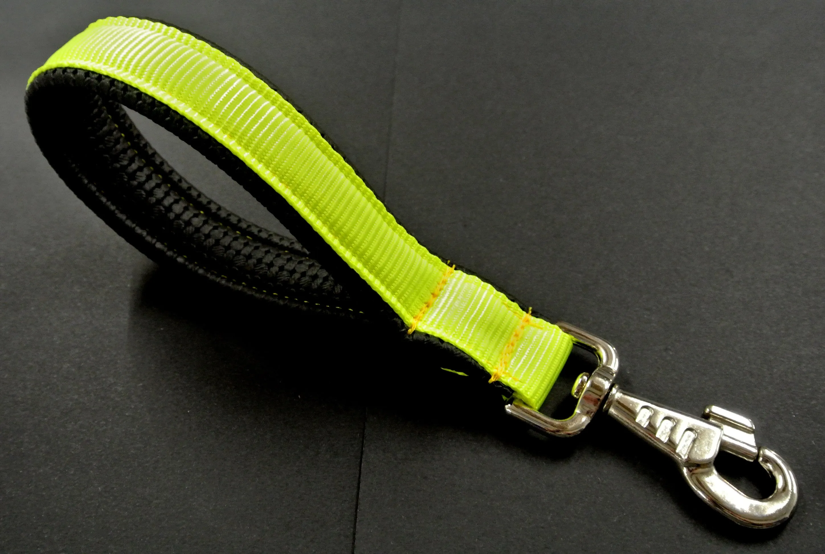 10" Padded Short Close Control Dog Lead Security Leash Bright Fluorescent Yellow