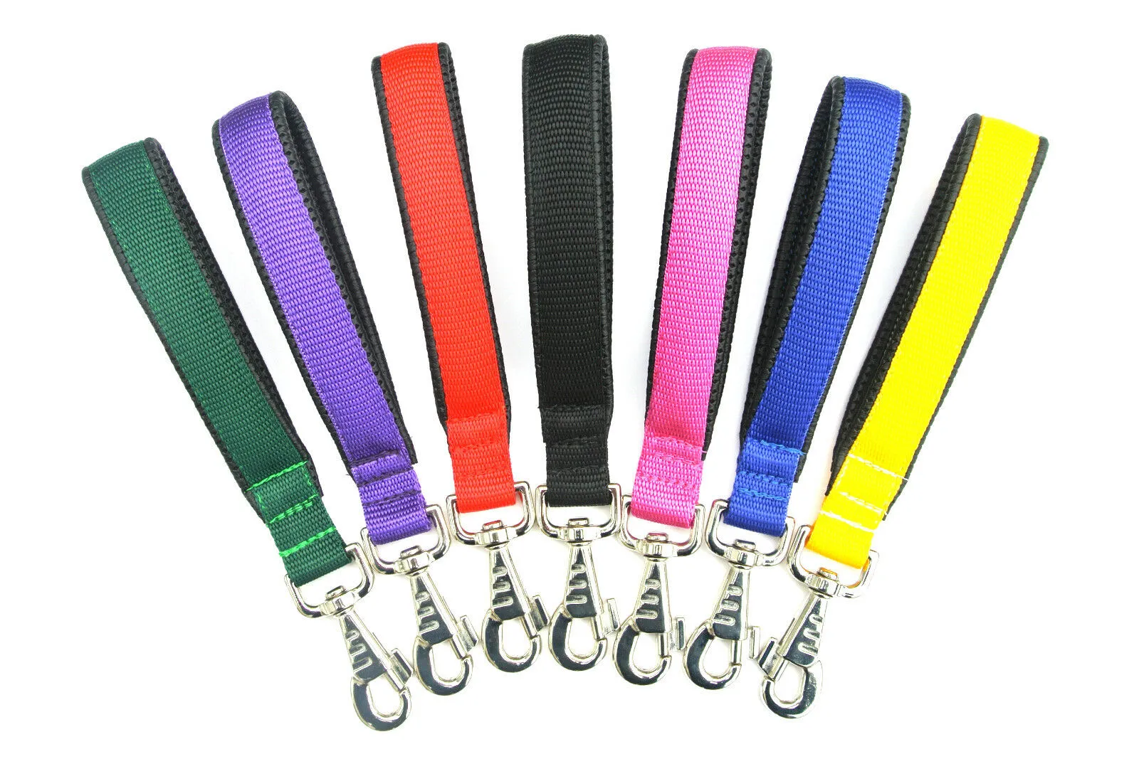 10" Short Close Control Dog Lead With Padded Handle In Various Colours 25mm Webbing