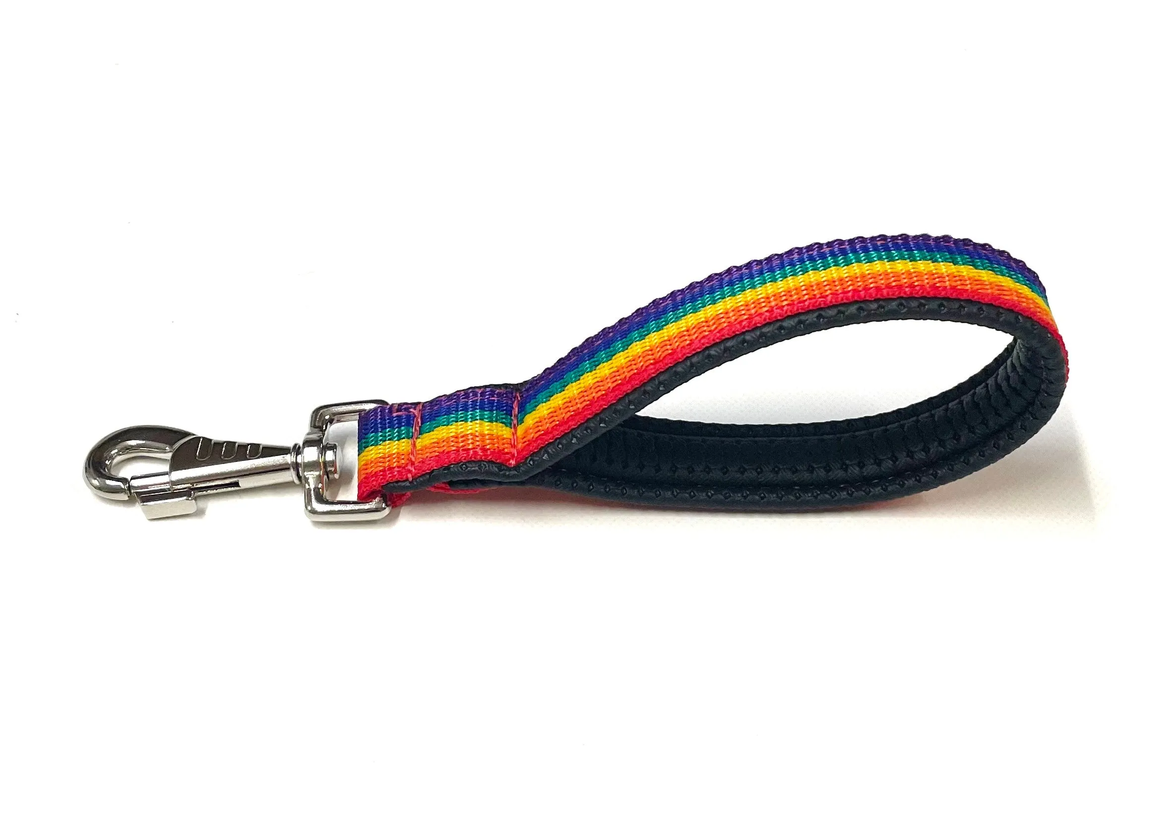 10" Short Close Control Dog Lead With Padded Handle In Various Colours 25mm Webbing