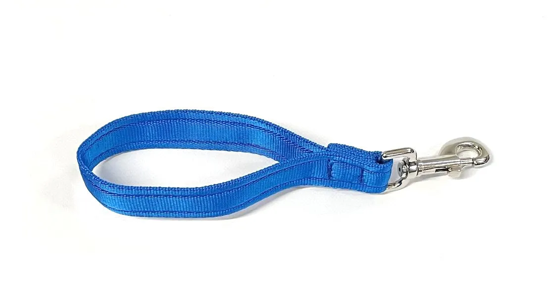 10" Short Close Control Dog Training Lead Leash 25mm Cushion Webbing In 19 Colours