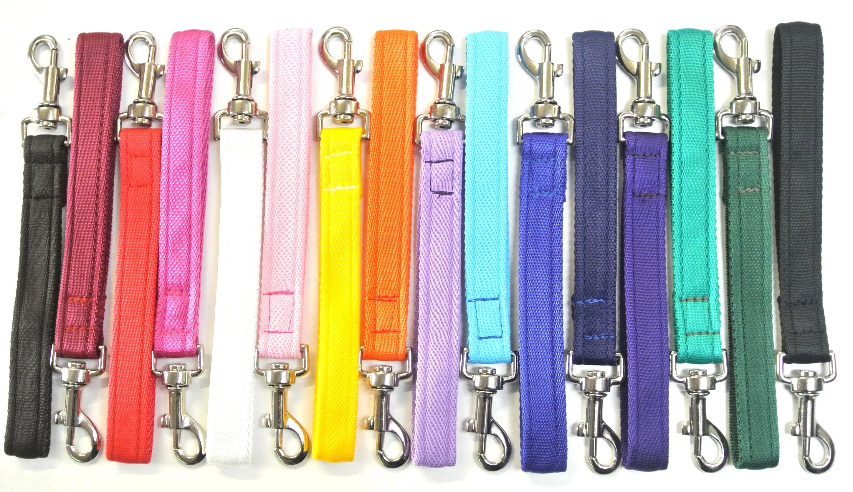 10" Short Close Control Dog Training Lead Leash 25mm Cushion Webbing In 19 Colours