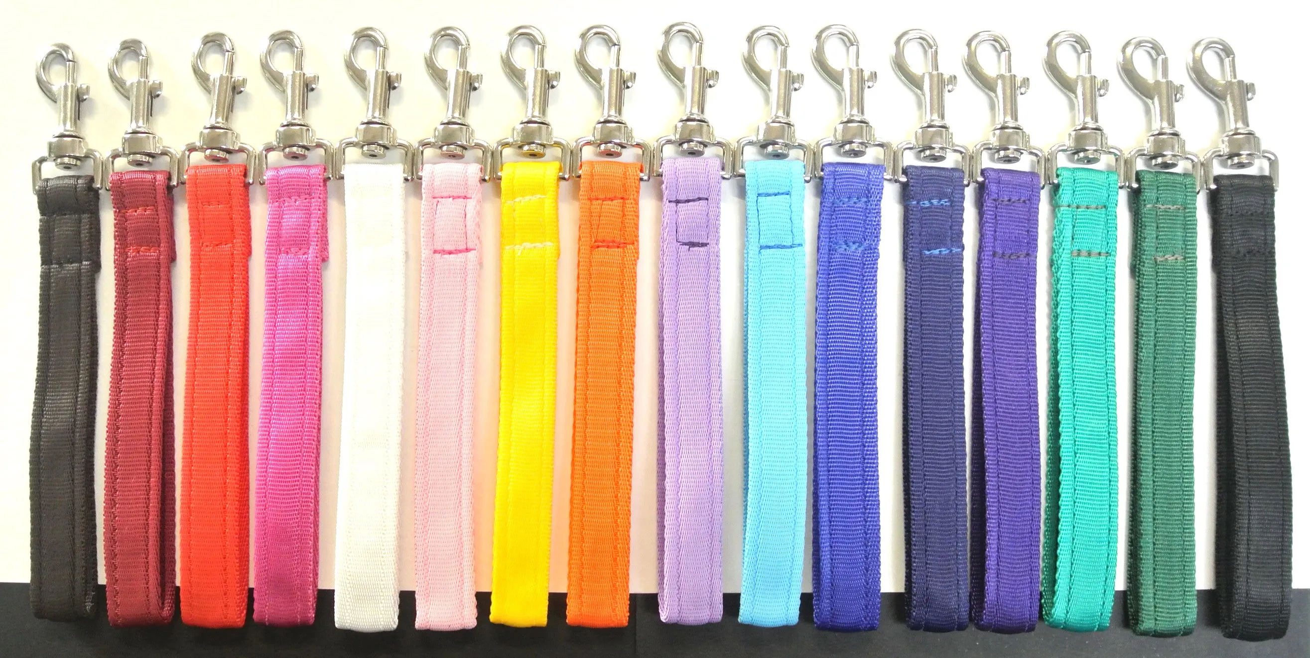 10" Short Close Control Dog Training Lead Leash 25mm Cushion Webbing In 19 Colours