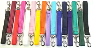 13" Short Close Control Dog Training Lead Leash 25mm Cushion Webbing In 19 Colours