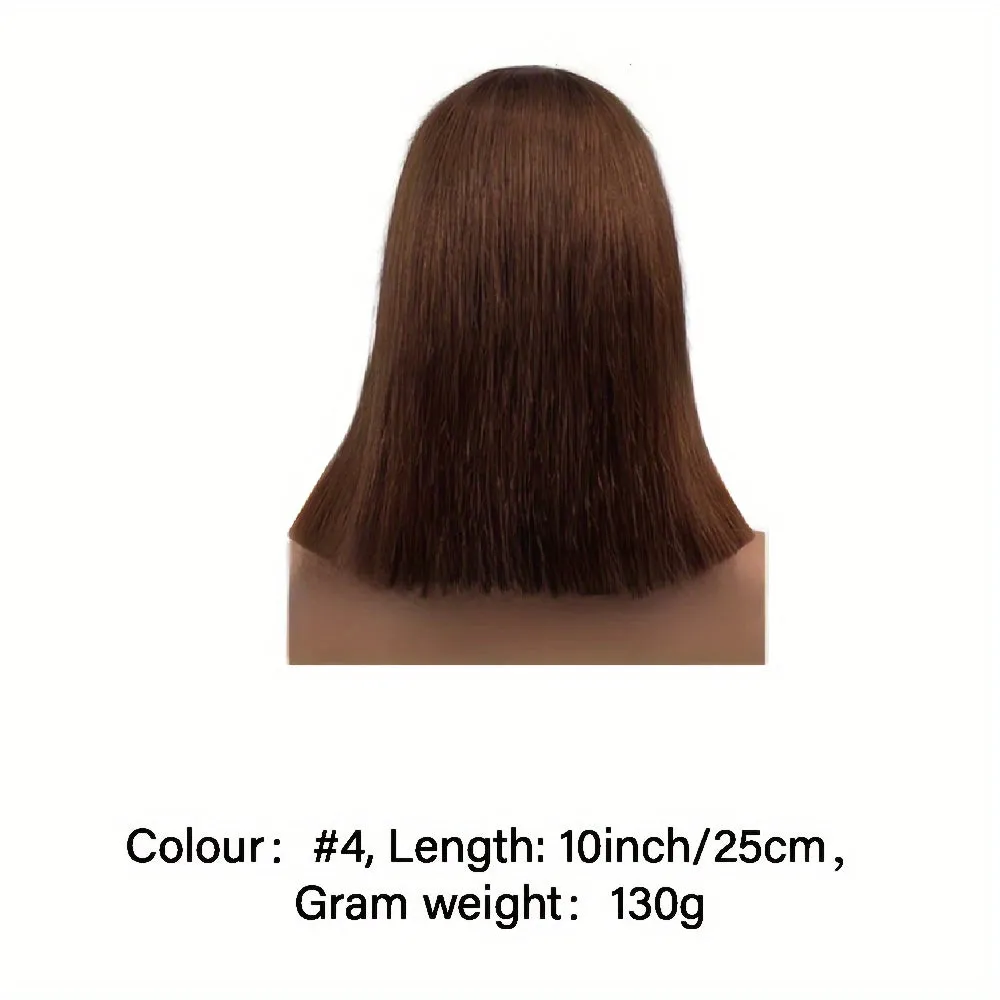 13X4 Straight #4 Brown Bob Wig Human Hair Wear Human Hair Lace Frontal Wigs Pre Plucked With Baby Hair Transparent Blunt Cut Brown Bob Lace Front Wigs For Women