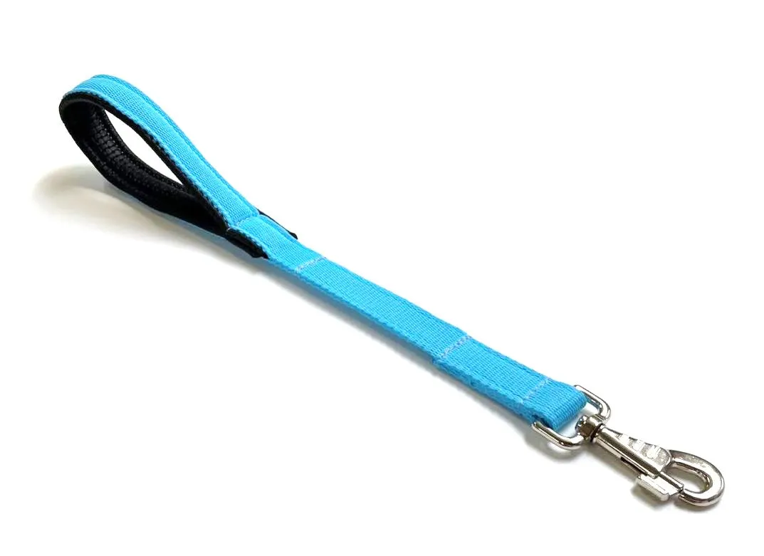 18" Short Close Control Dog Lead With Padded Handle In Various Colours 25mm Webbing