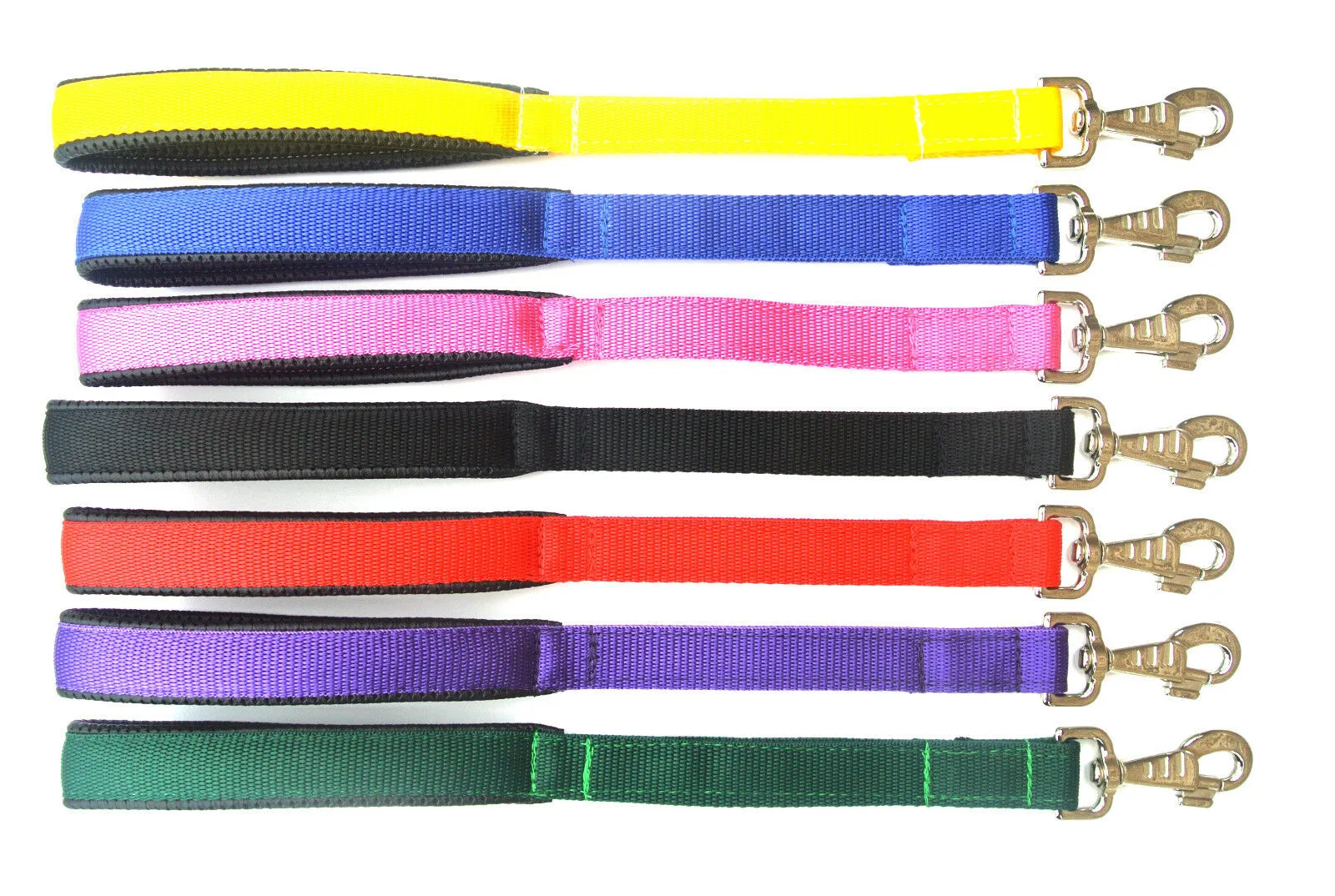 18" Short Close Control Dog Lead With Padded Handle In Various Colours 25mm Webbing