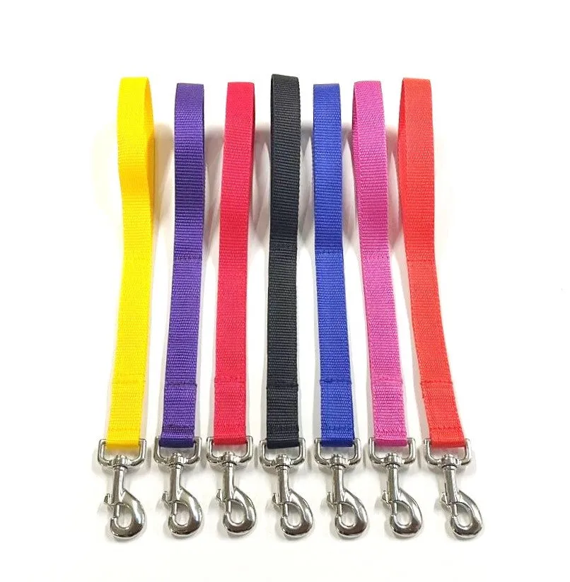 18" Short Close/Traffic Control Dog Training Lead Leash Grab Handle 25mm Webbing