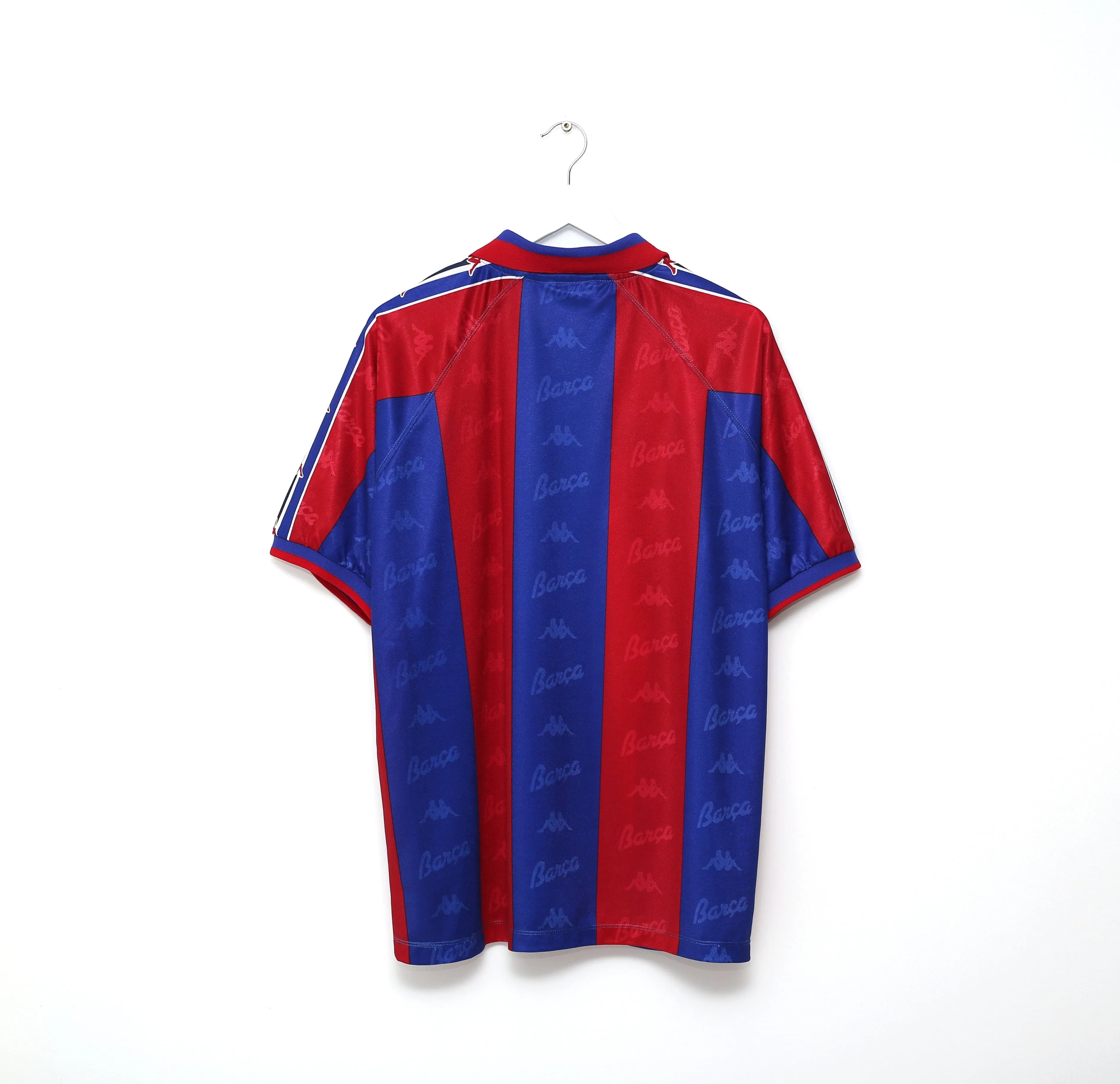 1995/97 Barcelona Vintage Kappa Home Football Shirt Jersey (M/L) Ronaldo Era