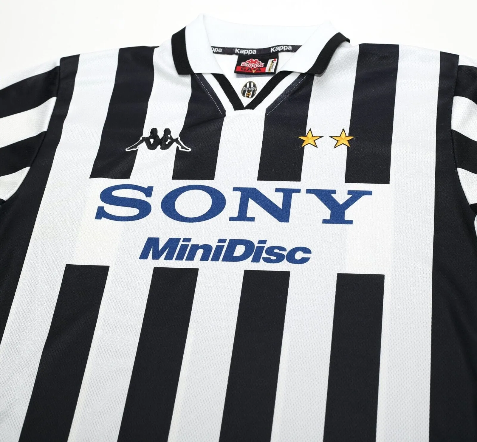 1996/97 JUVENTUS Vintage Kappa Home Football Shirt Jersey (L) SONY MiniDisk