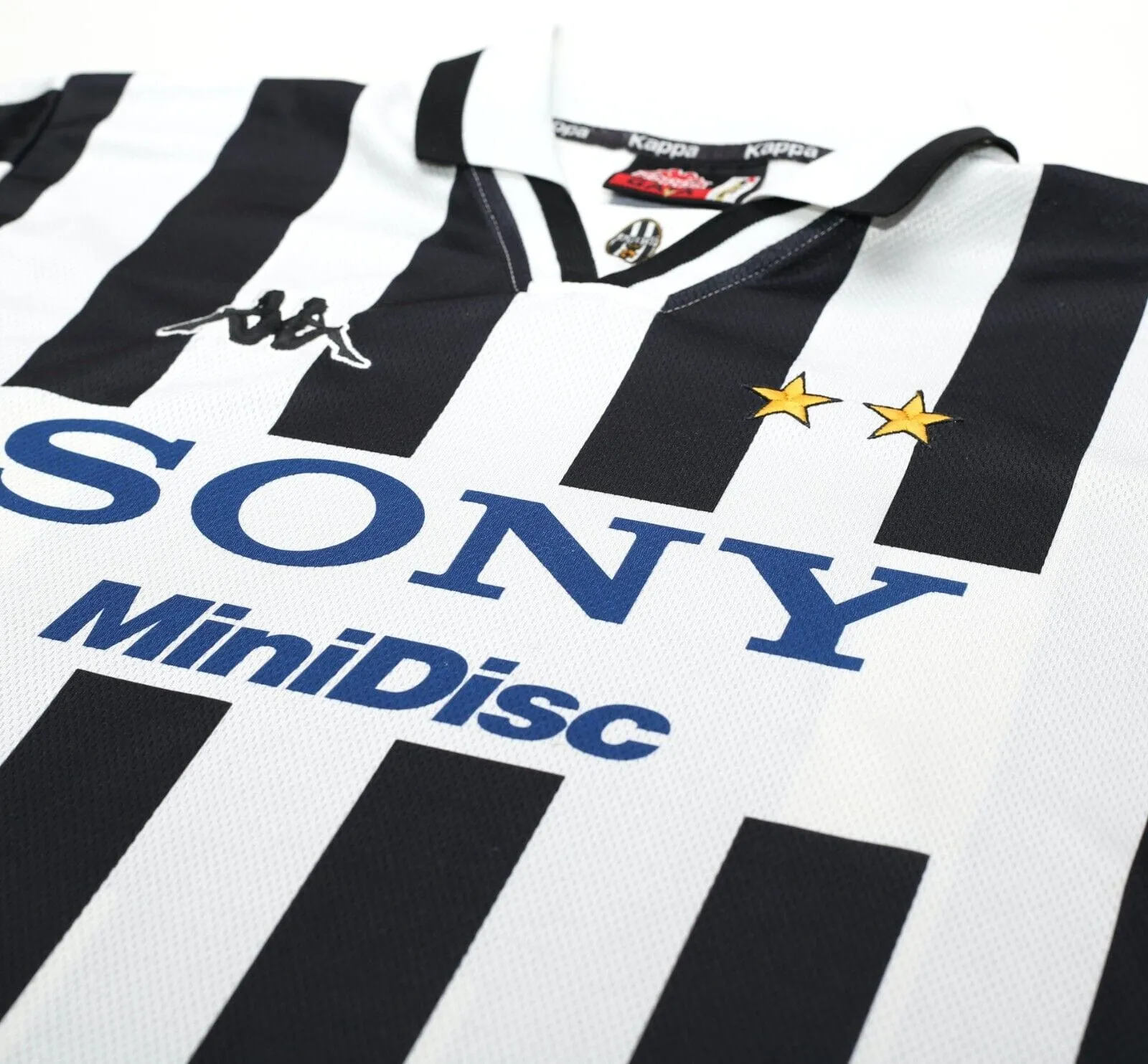 1996/97 JUVENTUS Vintage Kappa Home Football Shirt Jersey (L) SONY MiniDisk