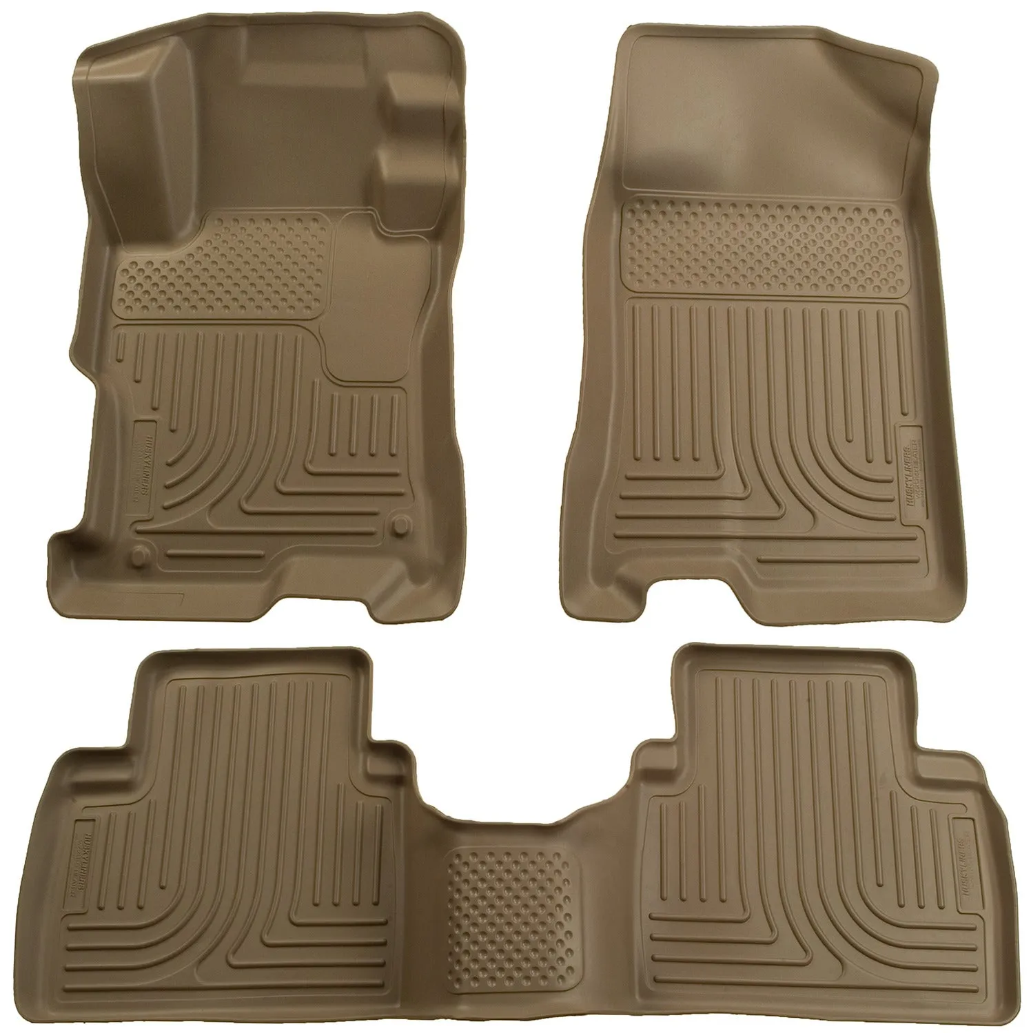 2004-2009 Toyota Prius Front & 2nd Seat Floor Liners - Tan