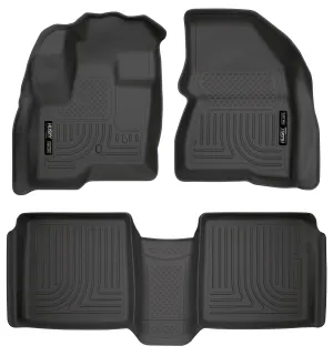 2009-2014 Ford Flex / 2010-2014 Lincoln MKT Front & 2nd Seat Floor Liners - Black