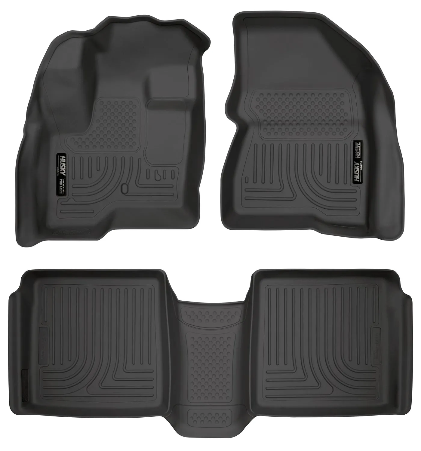 2009-2014 Ford Flex / 2010-2014 Lincoln MKT Front & 2nd Seat Floor Liners - Black