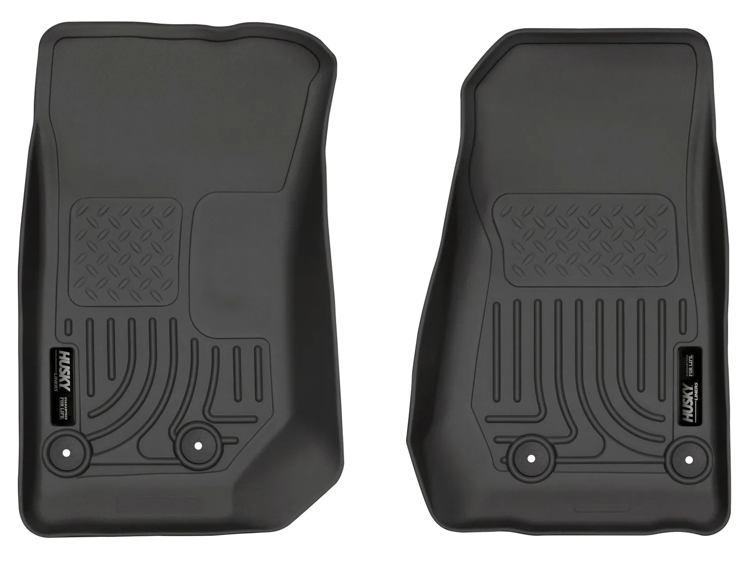 2014-2015 Jeep Wrangler Front Floor Liners - Black