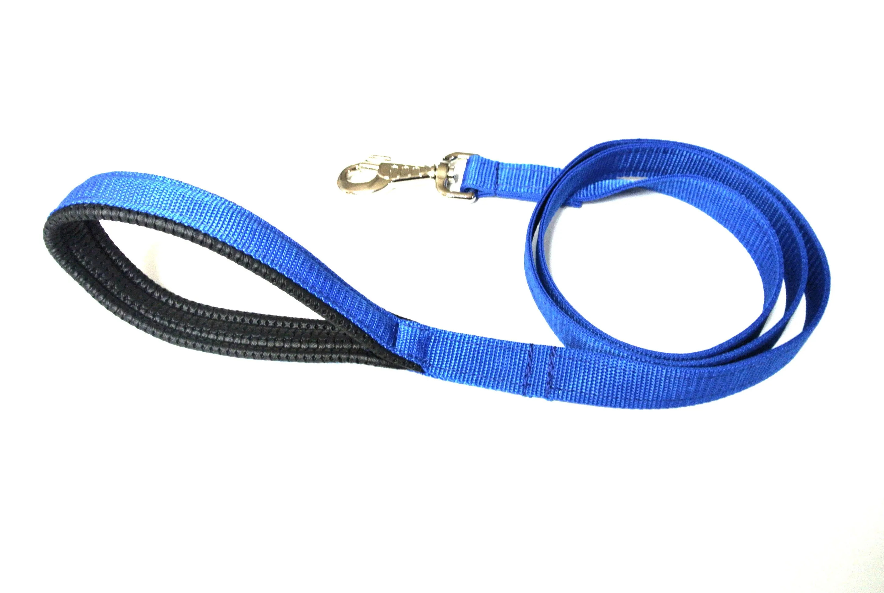 45" Short Close Control Dog Leads With Padded Handle In Various Colours 25mm Webbing