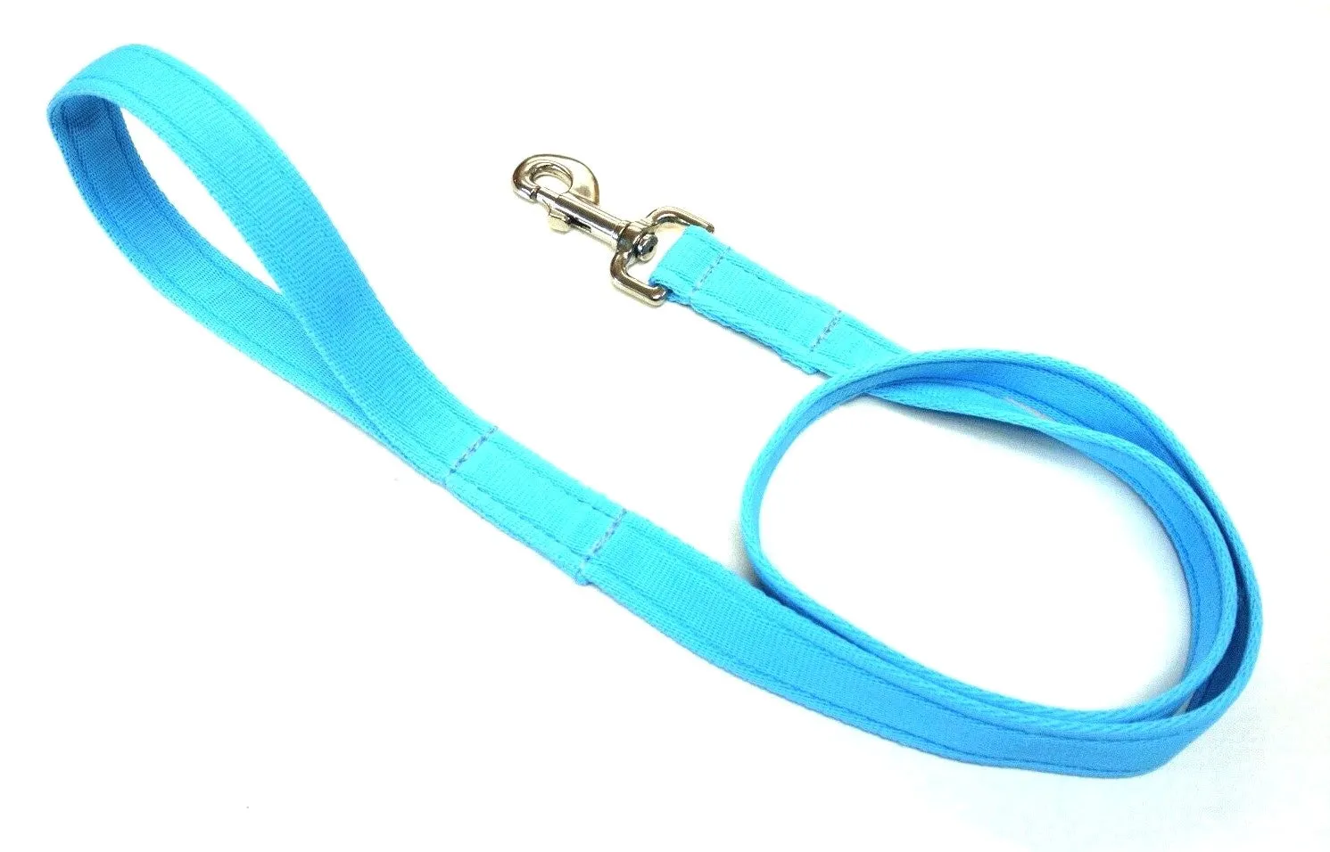 45" Short Dog Walking Lead Leash 20mm 25mm Wide Cushion Webbing In 18 Colours