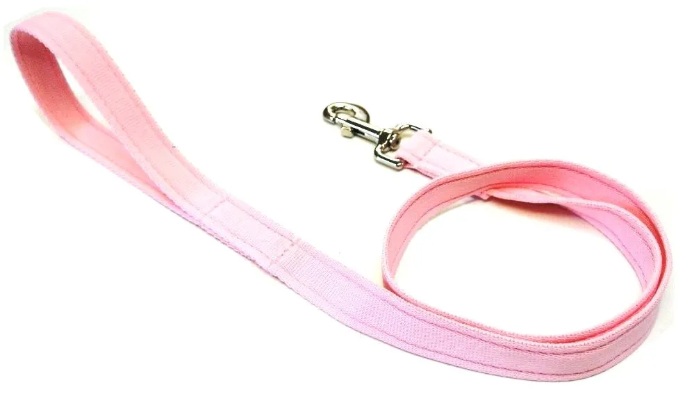 45" Short Dog Walking Lead Leash 20mm 25mm Wide Cushion Webbing In 18 Colours