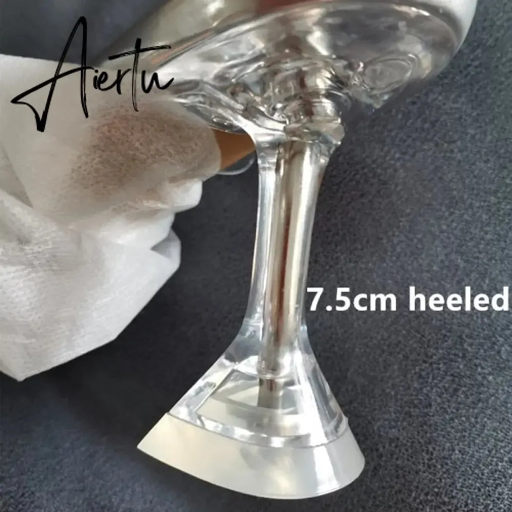 Aiertu Star style Rivet Transparent PVC Cup Heeled Women Sandals Fashion Stiletto High heels Summmer Shoes Female Pumps Sandals