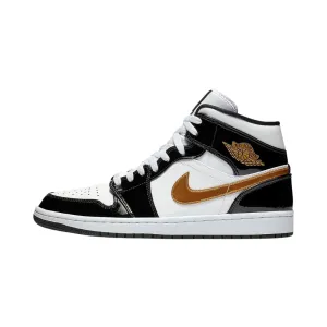 Air Jordan 1 Mid SE Black Metallic Gold