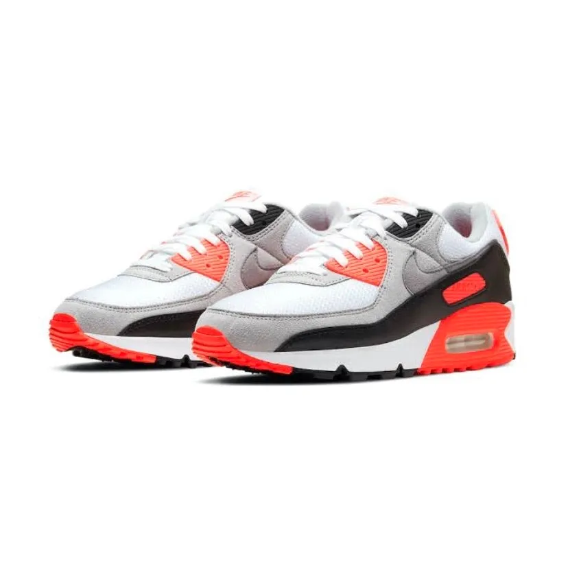 Air Max 90 (3) Radiant Red Infrared 30th Anniversary 2020 White Black Cool Grey OG