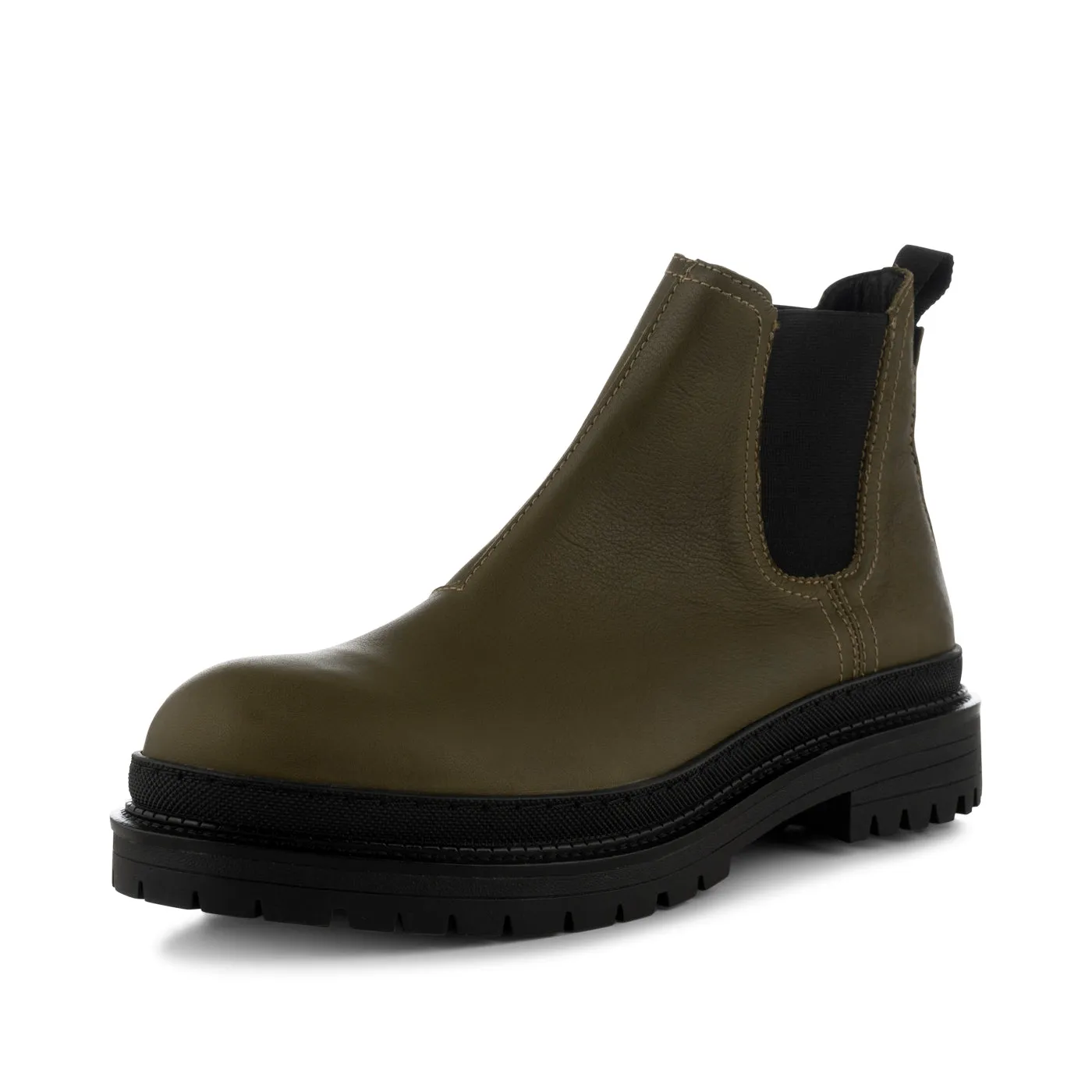 Arvid chelsea boot leather - MOSS GREEN