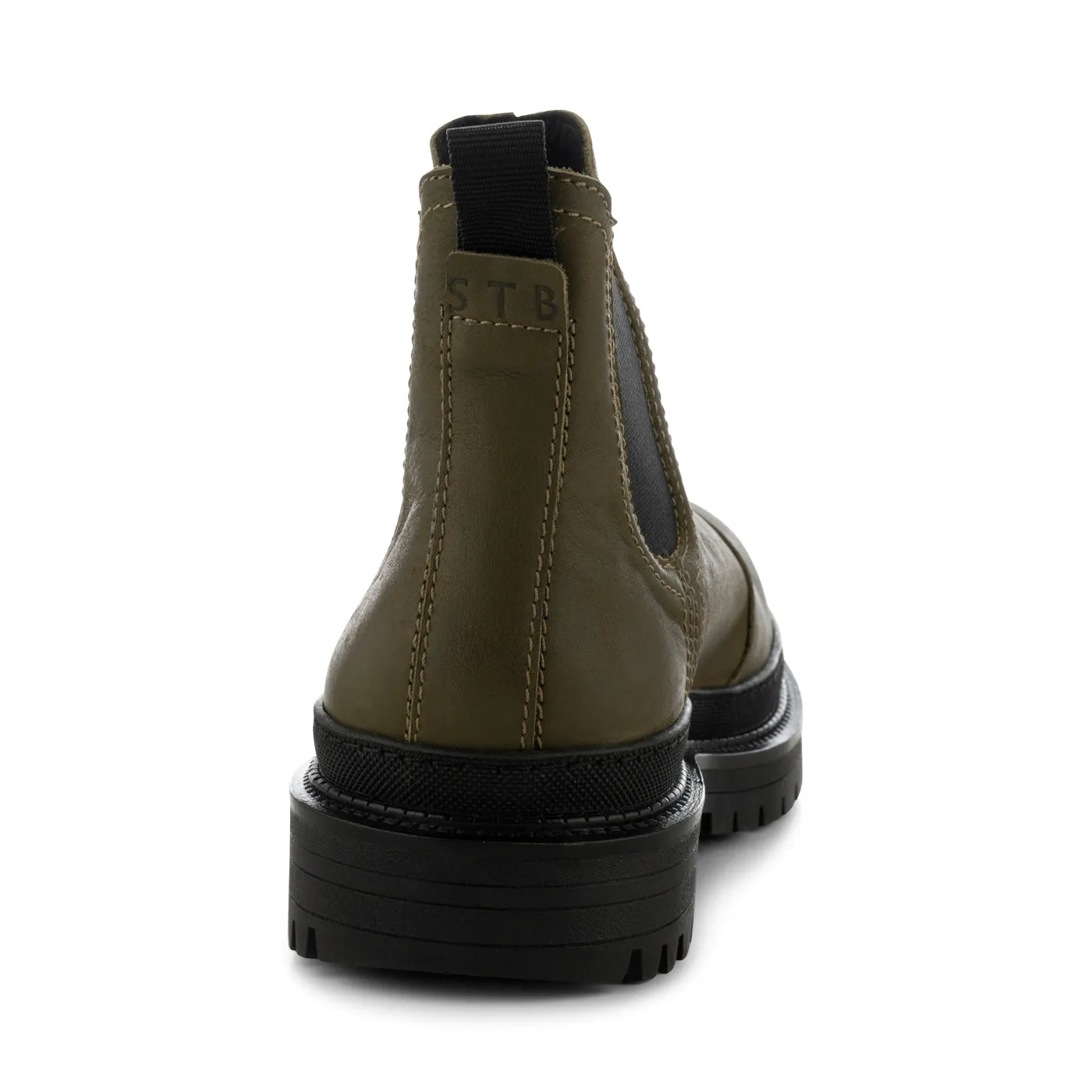 Arvid chelsea boot leather - MOSS GREEN