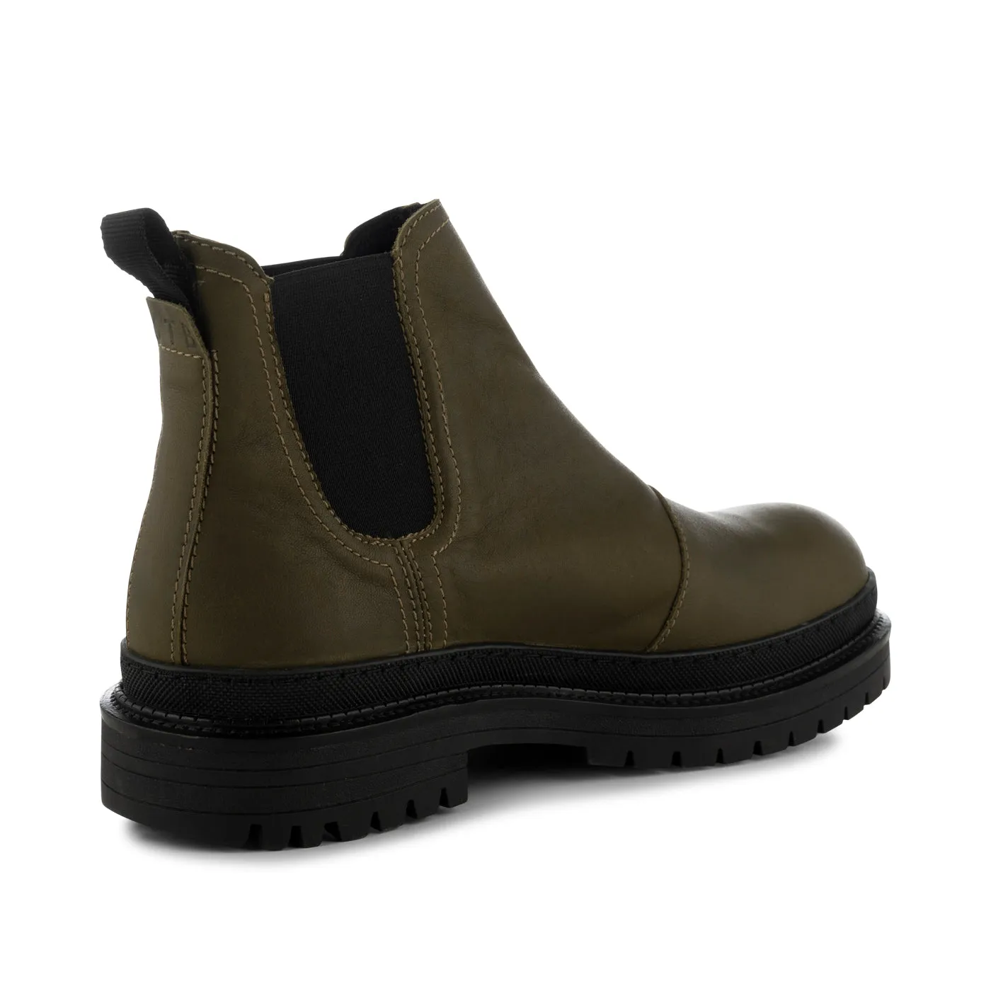 Arvid chelsea boot leather - MOSS GREEN