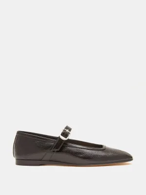 Black patent Leather leather ballet Mary Jane flats