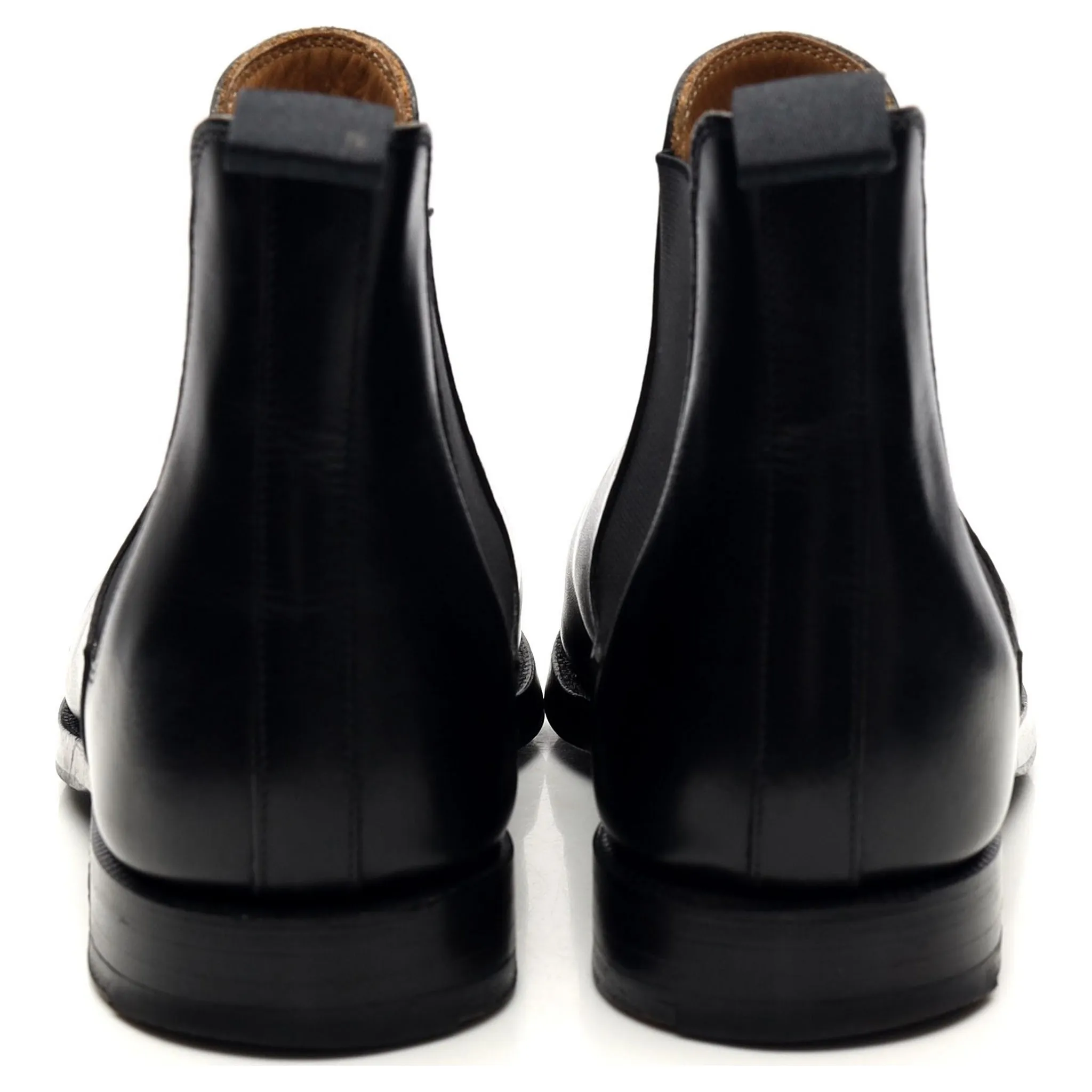 'Chelsea 3' Black Leather Chelsea Boots UK 6 E