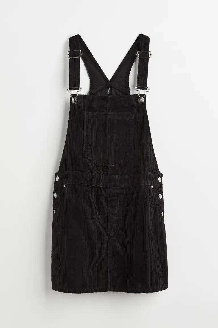 Corduroy dungaree dress