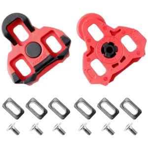 CyclingDeal Bike Cleats Compatible with Look Keo & Garmin Vector - Road Bike Bicycle Cleat Set with Wide Beam Design - 6 Degree Floating