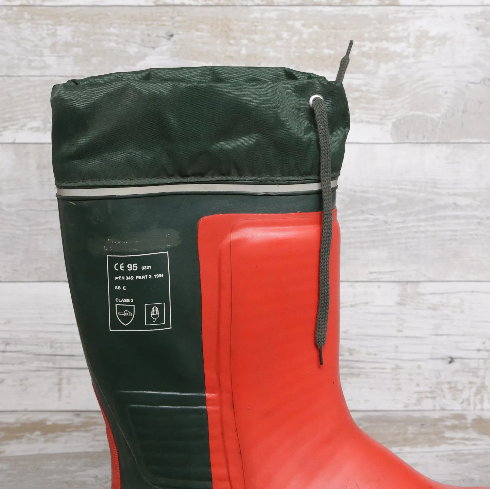 De-Branded Steel Toe Cap Chainsaw Class 2 Wellington Boots UK14.5