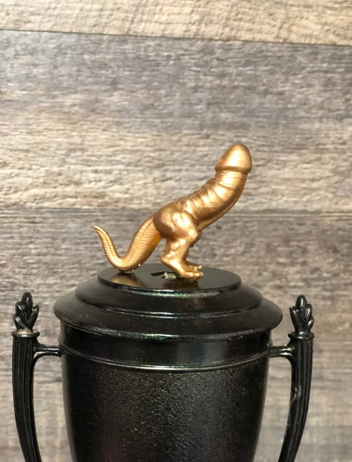 Dickasaurus Funny Trophy Iridescent Cup Award FFL Loser Award Adult Humor Gag Gift Biggest Dick Award Fantasy Football Loser Cup