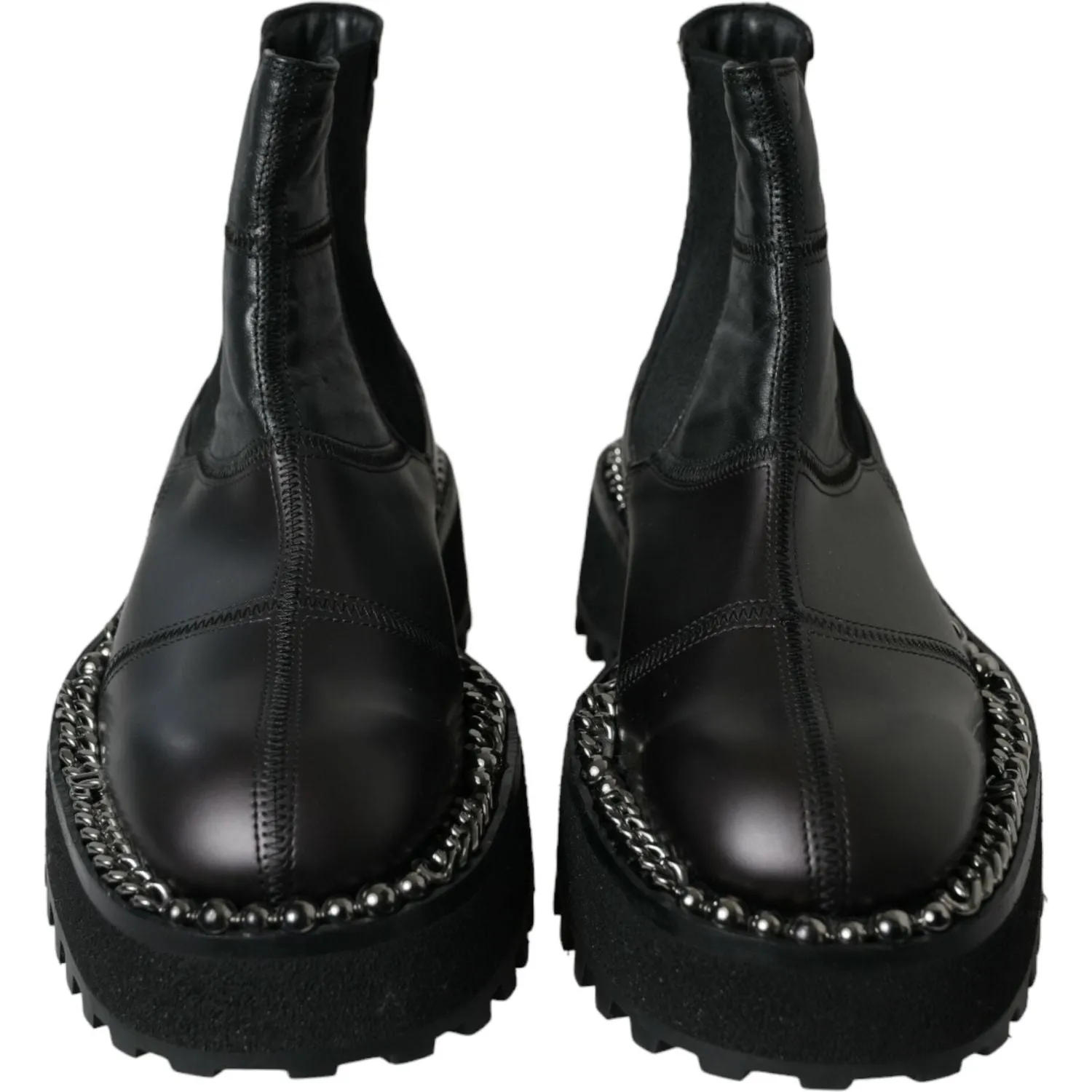 Dolce & Gabbana Elegant Black Chelsea Slip-On Boots