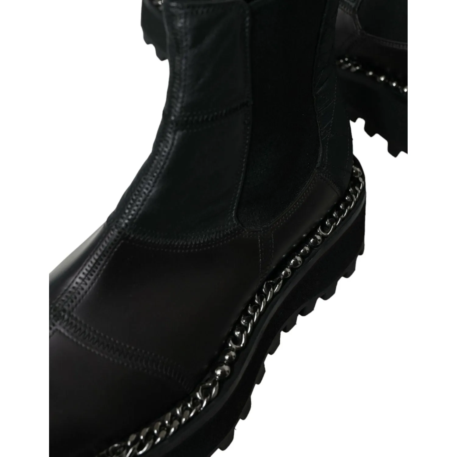 Dolce & Gabbana Elegant Black Chelsea Slip-On Boots