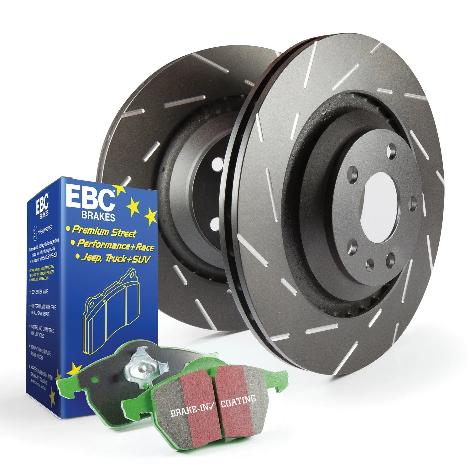 EBC Brakes S2KF1221 S2 Kits Greenstuff 2000 and USR Rotors