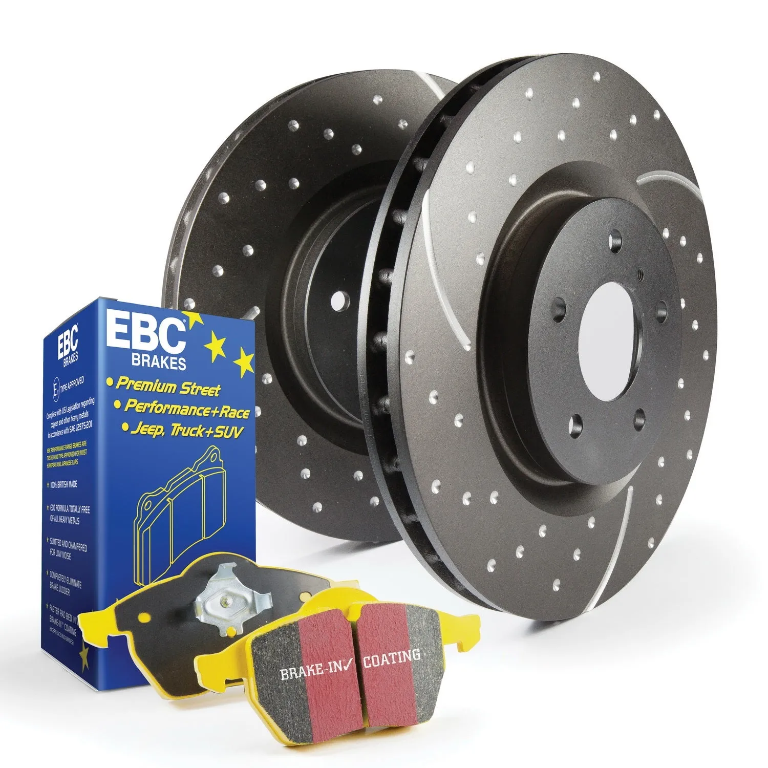 EBC Brakes S5KF1281 S5 Kits Yellowstuff And GD Rotors