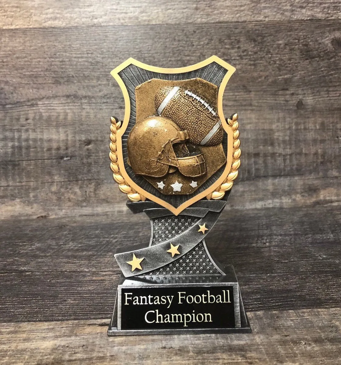 Fantasy Football Trophy FFL Bronze Football Champion Winner Fantasy League Custom Trophy Sports Award  Free Engraving