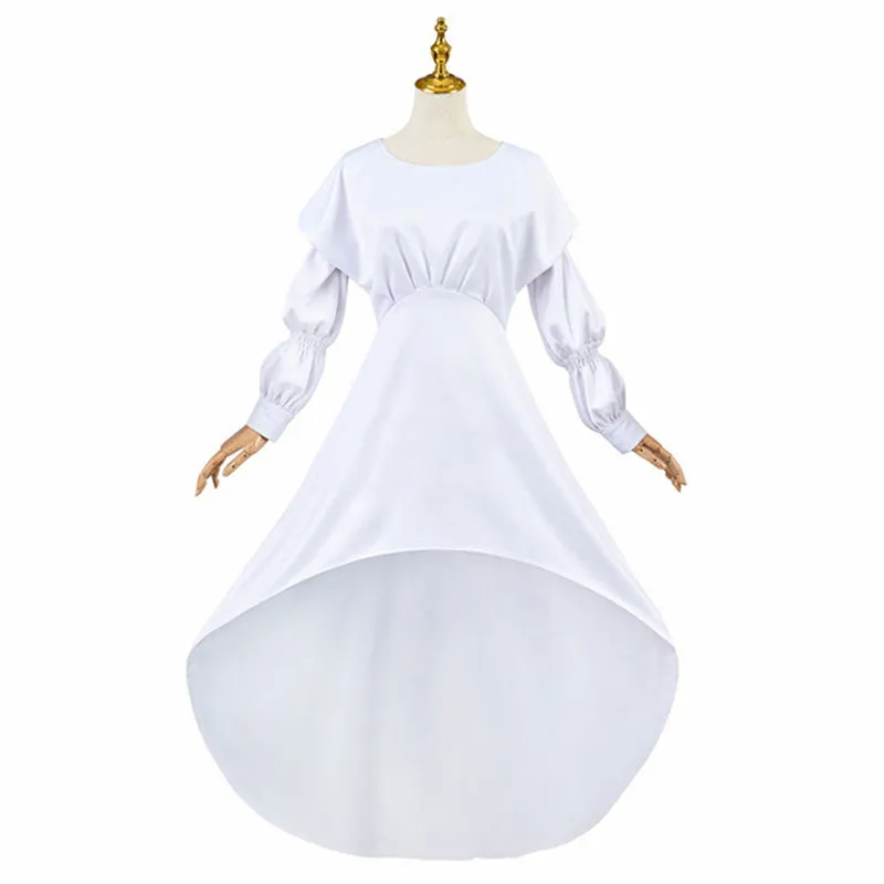 Film Ryuu to Sobakasu no Hime Belle Suzu Naito Belle White Dress Cosplay Costume