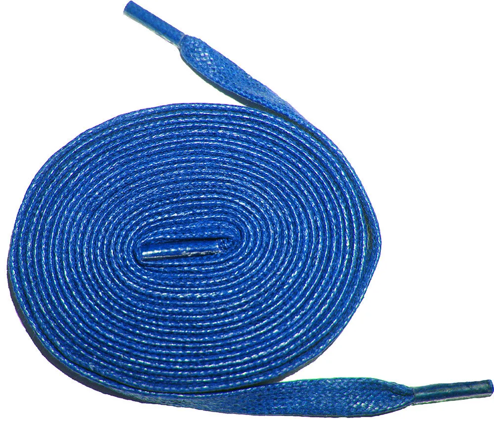 [French Blue] - Flat Waxed Cotton Shoelaces