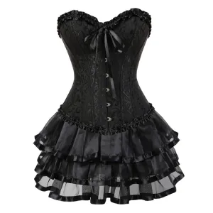 Funki Buys | Dresses | Women's Victorian Corset Dress 2Pcs Set