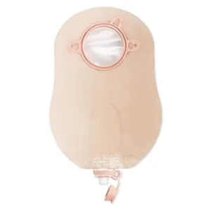 Hollister 18412 New Image 2-Piece Urostomy Pouch With Two Sided Comfortwear Panel 1-3/4" Flange, 9" L, Standard, Beige, With Belt Tabs, Anti-Reflux Valve, Adjustable Drain Valve