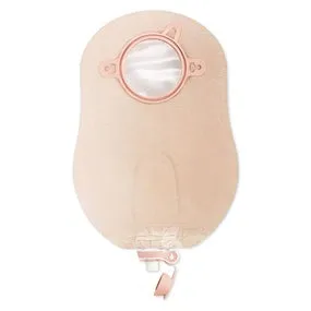 Hollister 18423 New Image 2-Piece Urostomy Pouch With One Sided Comfortwear Panel 2-1/4" Flange, 9" L, Ultra-Clear, With Belt Tabs, Anti-Reflux Valve, Adjustable Drain Valve, Drain Valve Open/Closed (Tear Drop) Indicator