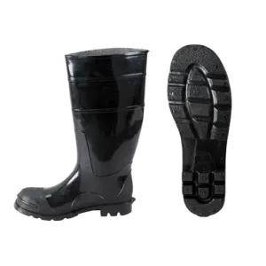 Johnson Wilshire STEEL-8 Black PVC Boots, Size 8 (18821)