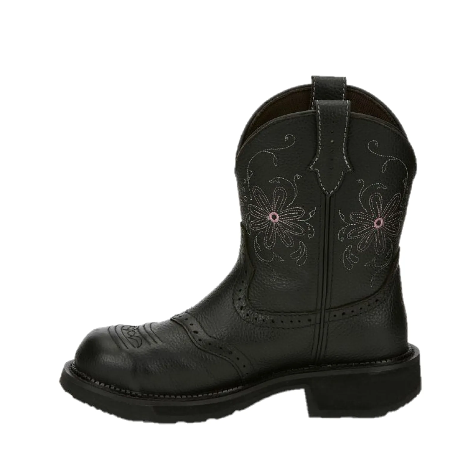 Justin Ladies Wanette Black Pull On Steel Toe  Work Boots GY9982