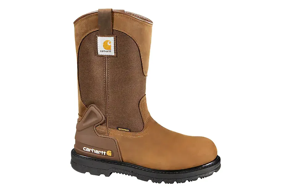 K-Carhartt Boots, 11-Inch Steel Toe Wellington Boot, CMP1200, Bison Brown Oil Tan