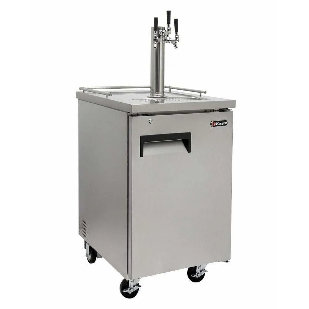 Kegco 24" Wide Triple Tap All Stainless Steel Kegerator XCK-1S-3