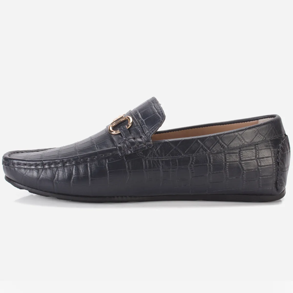 Men's "TWIXER" Textured Leather Moccasins Shoes