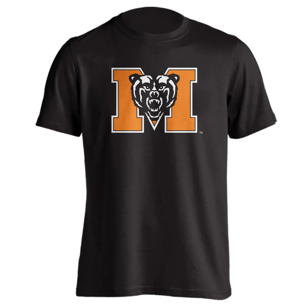 Mercer University Bears MU Football Block "M" with Mascot Short Sleeve T-Shirt