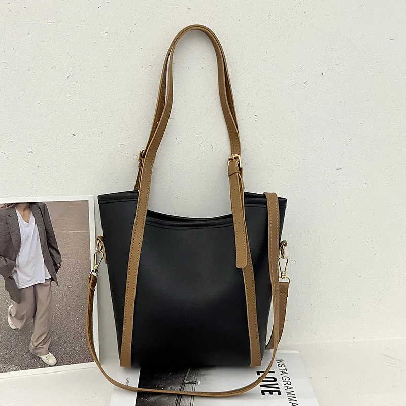 New Green Tote Bag Women's Large Capacity Bucket Bag High-End Women's Shoulder Bag Fashion Messenger Bag